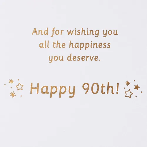 Vista 4 de American Greetings Tarjeta de cumpleaños número 90 (Día tan maravilloso)