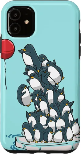 Vista 8 de Penguins Balloon Funny Sea Bird Water Animal Girls Gift Case for iPhone 17