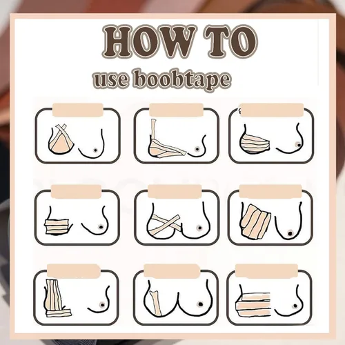 Vista 5 de KEYTOLUCK Breast Lift Tape Bobtape Push up Bob Tape for Large Breast Lift,Fashion Invisible Bra Lift Tape