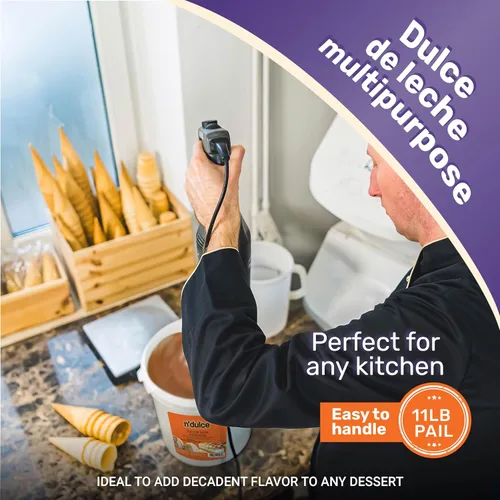Vista 6 de N'Dulce Dulce de Leche Multiusos Caramelo para café, leche de caramelo, combínalo con café, postres, galletas y helado - 11 libras