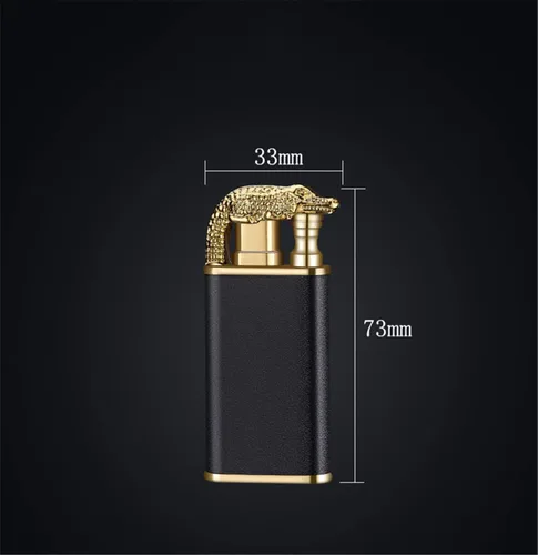 Vista 7 de Encendedor mágico de cocodrilo de doble llama, encendedor de doble arco recargable, encendedor de arco para exteriores, impermeable, resistente al