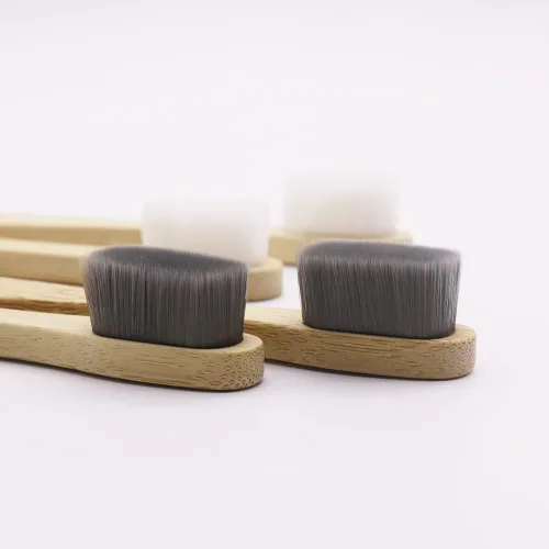 Vista 2 de Cepillo de dientes de bambú biodegradable extra suave con 20000 cerdas de hilo suave sensible para encías frágiles, frenillos, dentaduras postizas