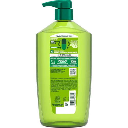 Vista 6 de Garnier Fructis Grow Strong Champú, 33.8 onzas líquidas, 1 unidad (el embalaje puede variar)