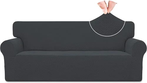 Vista 9 de Easy-Going Funda de sofá reclinable de jacquard elástico, suave de 4 piezas, con lazo elástico, protector de muebles lavable para niños, mascotas