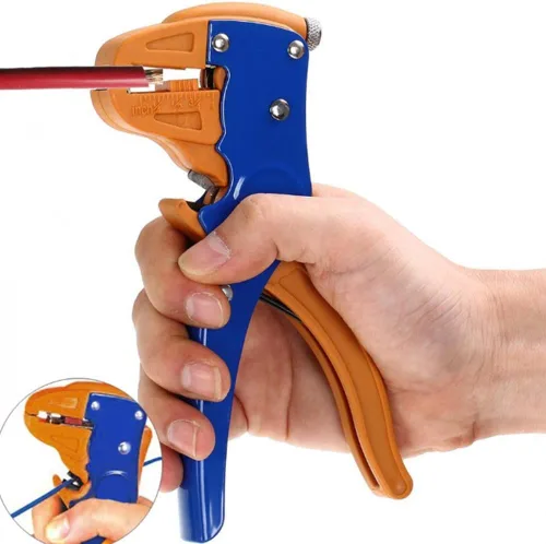 Vista 5 de 2 en 1 pelacables automático y herramienta de corte para cable de cinta plana y reparación automotriz eléctrica, HS-700D