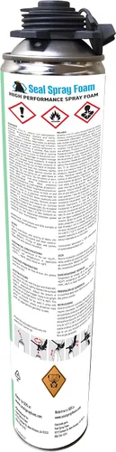 Vista 7 de Seal Spray Foam High Performance 80% Plus Kit de lata de espuma aislante de fórmula de células cerradas con aplicador de espuma en ángulo y 1 lata