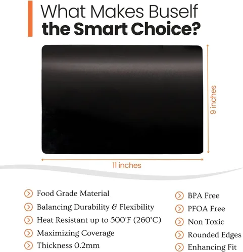 Vista 6 de Buself Revestimiento para horno tostador, compatible con Breville, Cuisinart, Black & Decker, Dash y más, revestimientos para freidora de aire