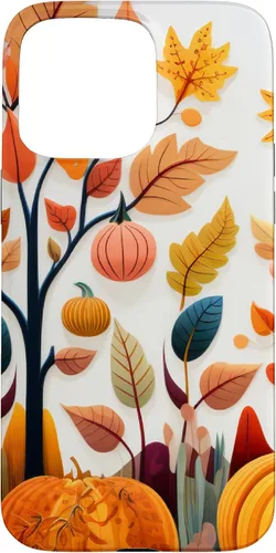 Vista 31 de Fall Leaves Autumn Pumpkin Theme Autumn Color Yellow Case for iPhone 17
