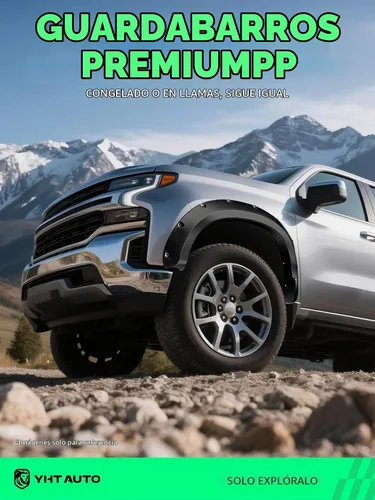 Vista 2 de YHTAUTO Guardabarros estilo bolsillo con kit de herrajes compatible con Ford F-250 F-350 Super Duty 2008-2010, protectores de rueda lisos negros