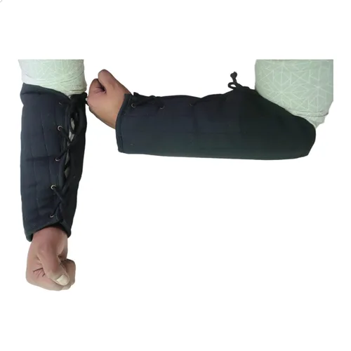 Vista 4 de Guantes de algodón grueso con hebillas, Negro, STD