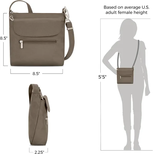 Vista 139 de Travelon Mini bolso de hombro clásico antirrobo