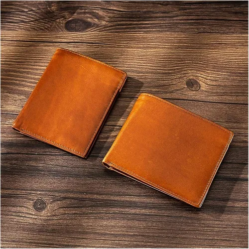Vista 2 de MOTOZA Men's Wallet Multifunctional Men's Wallet Short Business Wallet (Color Vertical Section-Brown)