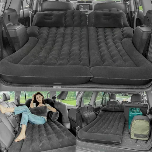 Vista 2 de Colchón inflable para cama de auto, cama de dormir portátil para viaje, cama de dormir con bomba de aire, cama de dormir con bomba de aire