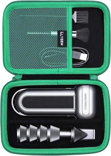 Vista 13 de Estuche LTGEM para Plumero de Aire Compatible con WOLFBOX MF100 / MF200 Plumero de Aire Eléctrico y Plumeros de Aire Comprimido, Negro (Solo Estuche)