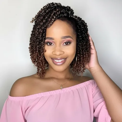 Vista 32 de Fulcrum Pelo de ganchillo Passion Twist de 8 pulgadas, 9 paquetes de cabello pretrenzado y prerrizado para mujeres negras (8 pulgadas