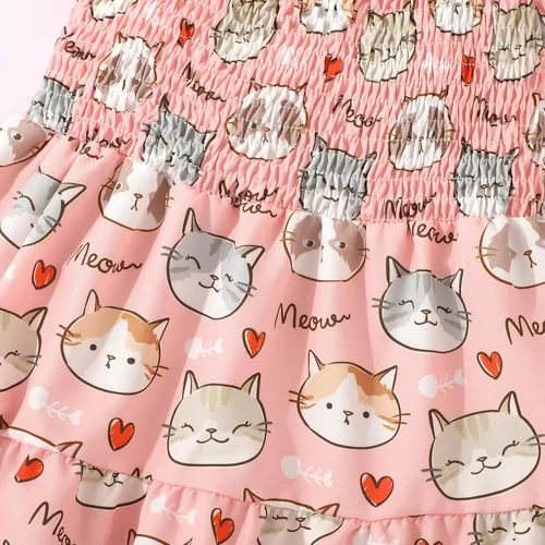 Vista 5 de Vestido de verano para niña pequeña, vestido de dinosaurio con volantes, cuello halter, sin mangas, con vuelo, vestido de tutú de playa casual