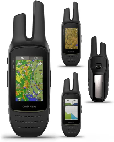 Vista 3 de Garmin Rino 750t Radio Navigator bidireccional con mapeo Topo con paquete Wearable4U E-Bank, 2.6 x 7.9 x 1.6 pulgadas