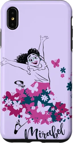 Vista 7 de Funda para iPhone 14 Disney Encanto Mirabel Madrigal Floral Lila Púrpura