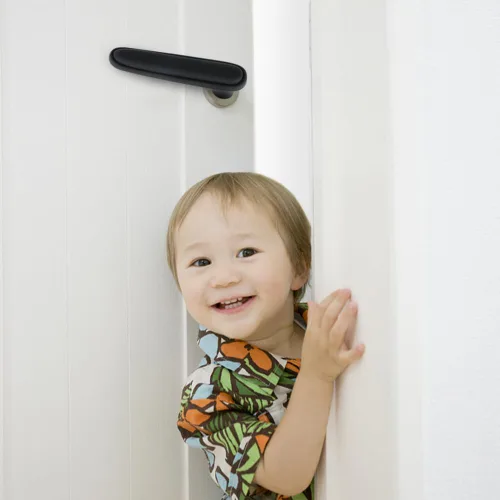 Vista 4 de Fundas para manijas de puerta, 2 protectores de silicona de seguridad para manija de puerta, protector de perilla de puerta más grueso, cubierta