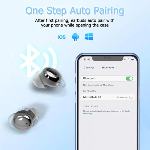 Vista 7 de Auriculares para dormir de lado, mini auriculares para dormir, auriculares inalámbricos invisibles, funda de carga rápida, sin pitido y cómodos