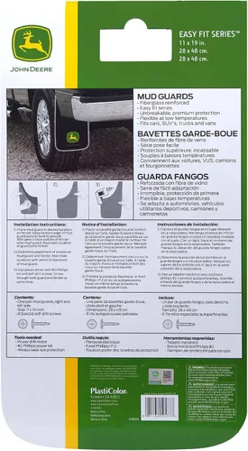 Vista 3 de Plasticolor 000537R01 John Deere 11x19 Easy Fit - Juego de 2 protectores de barro