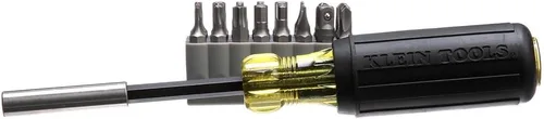 Vista 12 de Klein Tools 32510 Destornillador magnético de puntas múltiples con puntas resistentes Torx, hexagonal, llave inglesa, de tres alas, Torq y tuerca a