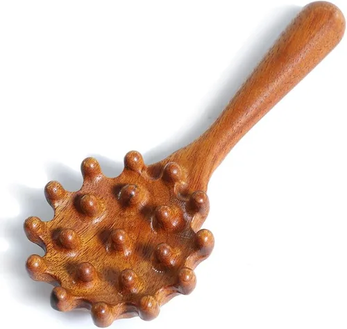 Vista 10 de OULIGET Herramientas de masaje abdominal de terapia de madera, masajeador de drenaje linfático, herramientas de raspado para esculpir el cuerpo