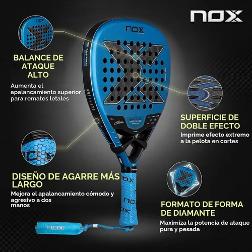 Vista 5 de NOX Pala de pádel EA10 Ventus Attack 12K Xtrem 2026