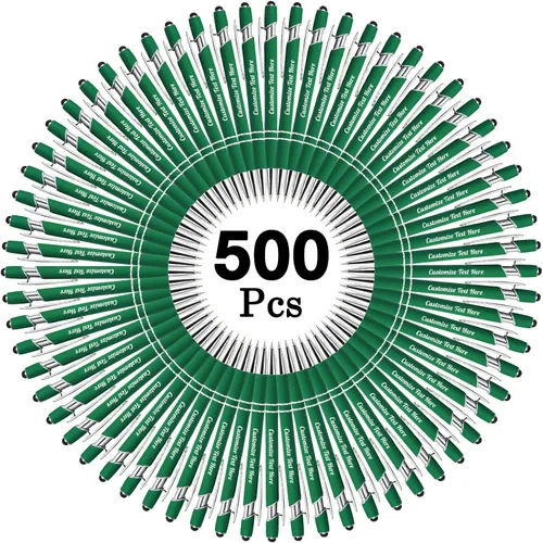 Vista 17 de Hasta 500 bolígrafos personalizados a granel con logotipo de mensaje de nombre comercial, bolígrafos grabados personalizados con lápiz óptico