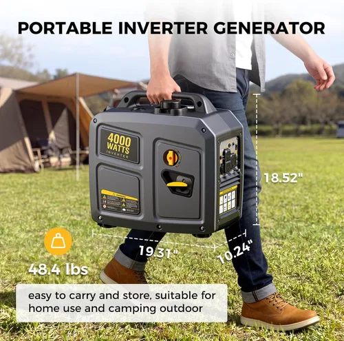 Vista 5 de Generador portátil del inversor de 4000W para acampar y el uso