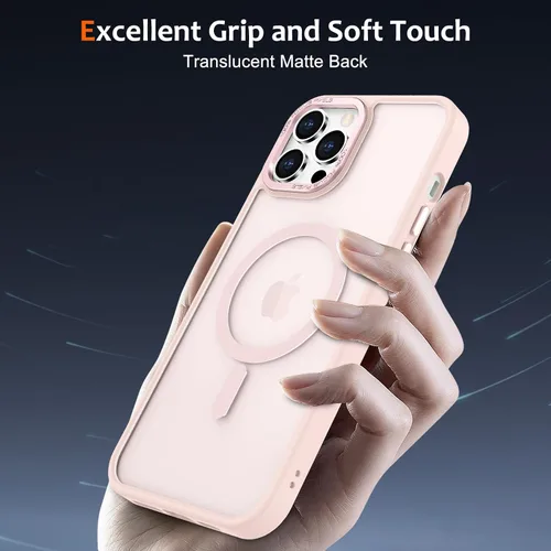 Vista 598 de Anuck - Funda magnética para iPhone 11 compatible con MagSafe, carcasa trasera mate translúcida dura, borde de TPU, delgada, resistente a impactos