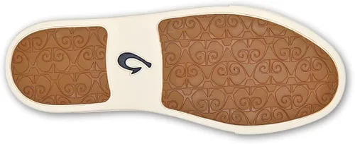 Vista 4 de OLUKAI Pehuea Li 'ili - Tenis de cuero para mujer, zapatos casuales para uso diario con tacón caído, suela de goma que no deja marcas, ajuste cómodo