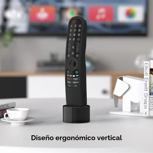 Vista 4 de Funda de silicona MR22GN Magic Remote LG compatible con LG MR21GA/MR23GN MR24GN OLED Smart TV, cubierta protectora a prueba de golpes para LG MR23GN