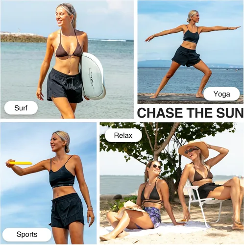 Vista 5 de Kanu Surf - Pantalón corto ajustado Darren para mujer, FPS 50+ para natación activa y ejercicio