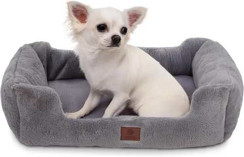 Vista 12 de American Kennel Club Cuddler - Cama para mascotas con entrada de perfil bajo, cama de felpa para perros de 25 pulgadas para razas pequeñas, cama