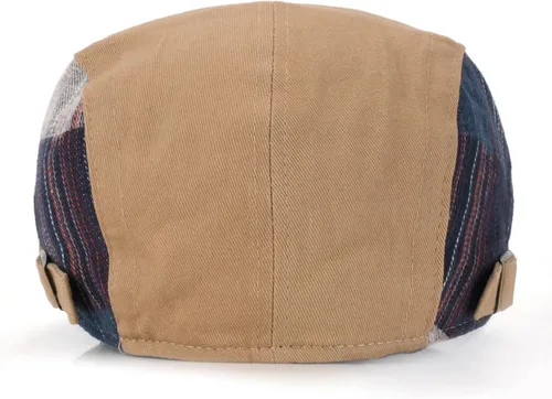 Vista 4 de M MOACC Gorra de Newsboy para hombre, boina de algodón, con hebilla ajustable de cabbie Gatsby, gorras planas para conducir