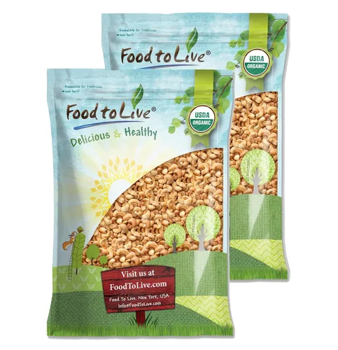 Vista 10 de Food to Live Anacardos enteros tostados orgánicos en seco, 8 onzas sin OMG, sin sal, nueces tostadas al horno, sin aceite añadido, kosher, vegano, a