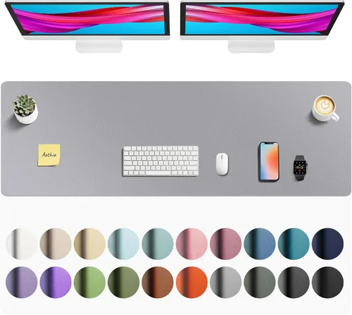 Vista 194 de Aothia - Protector de escritorio de cuero sintético grande, base antideslizante para mouse y superficie para escribir, impermeable, fácil de Agua