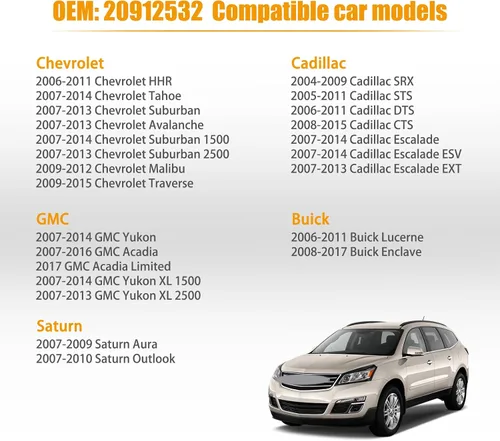 Vista 2 de Reemplaza el resorte de la puerta del depósito de combustible 20912532 con émbolo y funda para Chevrolet HHR Tahoe Suburban Malibu Traverse