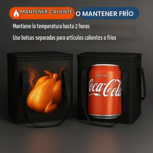 Vista 6 de musbus - Paquete de 2 bolsas aislantes reutilizables para comestibles, bolsa enfriadora plegable para comestibles, bolsa aislante grande resistente