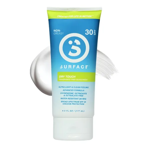 Vista 7 de Protector solar Surface Dry-Touch, seguro para arrecifes, sensación ultraligera y limpia, protección UVA/UVB de amplio espectro, libre de parabenos