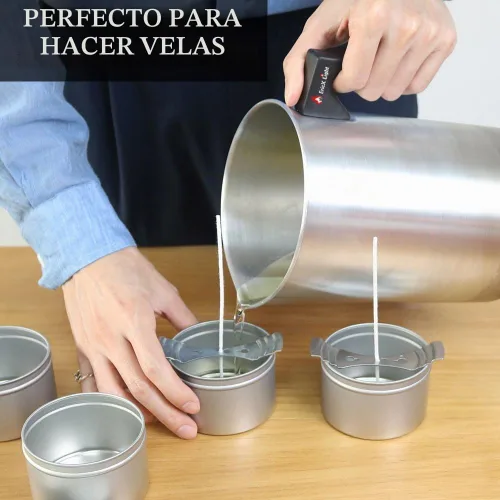Vista 8 de EricX Light Olla para Verter para Hacer Velas, 4 libras, Pico Vertedor Sin Goteo y Mango Resistente al Calor, Olla Diseñada para Derretir Cera