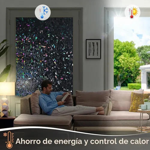 Vista 4 de Haton - Lámina opaca polarizada para ventanas y privacidad, bloqueo de luz solar y rayos UV, para oscurecer habitaciones y control del calor