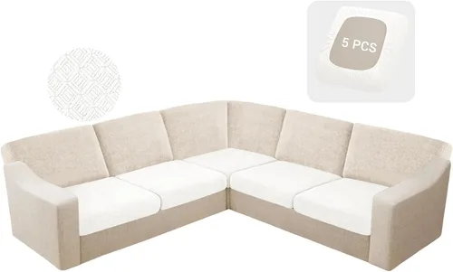 Vista 41 de HDCAXKJ - Fundas impermeables para cojín de sofá modular, fundas elásticas para cojín de sofá de esquina, fundas protectoras de muebles de jacquard