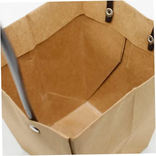 Vista 5 de Ckuakiwu Bolsas de ramo de flores, bolsa de regalo de flores de papel kraft con asa, bolsa de regalo, caja de regalo floral para recuerdos