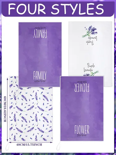Vista 3 de Bencailor Juego de 4 toallas de cocina florales para cocina, juego de decoración de cocina de primavera para cocinar, hornear, asar a la parrilla