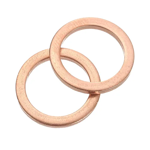 Vista 12 de uxcell Arandela plana M4, 36 piezas de arandelas planas de anillo de cobre de 8 mm DE 1 mm de espesor Junta de sello de metal para tornillos