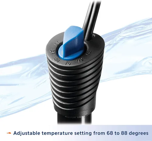 Vista 6 de Aqueon Calentador sumergible para acuario, 50 vatios, hasta 20 galones Calentador de acuario de 50 vatios para tanques de agua dulce y salada