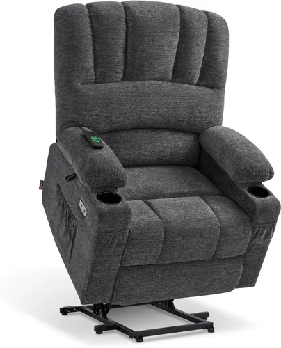Vista 10 de MCombo Silla Reclinable Elevadora Eléctrica de Gran Tamaño para Ancianos, Silla Elevadora con Calor y Masaje, Reclinable Elevadora para Grandes