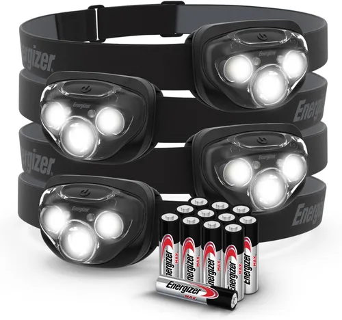 Vista 11 de Energizer Linterna frontal LED PRO (paquete de 2), linternas frontales resistentes al agua IPX4, linterna frontal de alto rendimiento